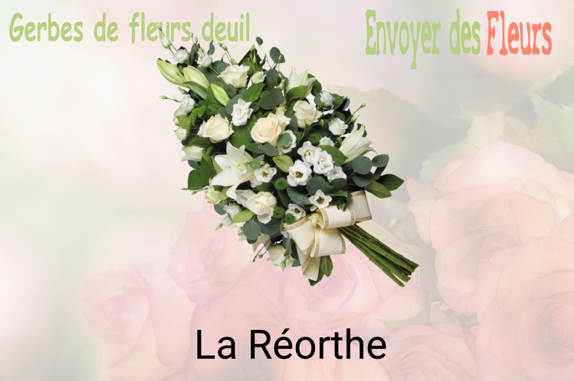 Gerbe de fleurs de deuil livrée à La Réorthe